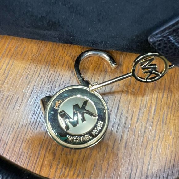 Michael Kors Hamilton Center Stripe East West Satchel Color Block Suede Lock Key - Picture 9 of 12